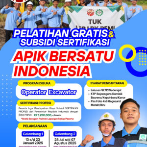 SUBSIDI SERTIFIKASI EXCAVATOR 2025
