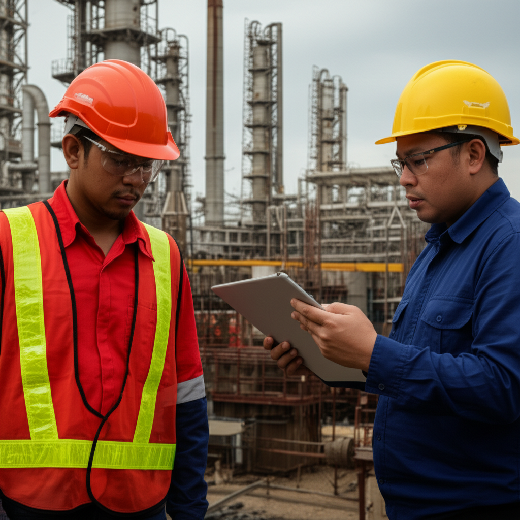 Generate A High Quality, Relevant Image Prompt For An Article About: K3 Brownfield: Kompetensi Terba