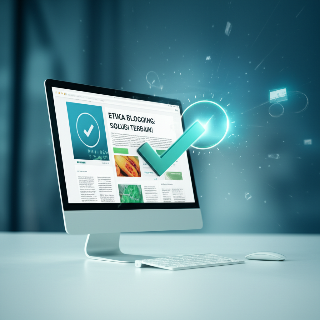 Generate A High Quality, Relevant Image Prompt For An Article About: Etika Blogging: Solusi Terbaik!