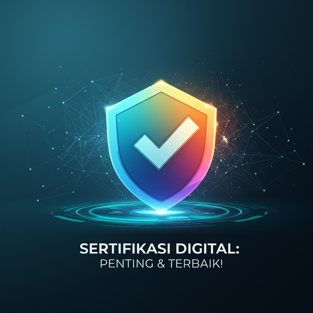 Generate A High Quality, Relevant Image Prompt For An Article About: **Sertifikasi Digital: Penting